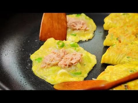 참치 당면 계란만두