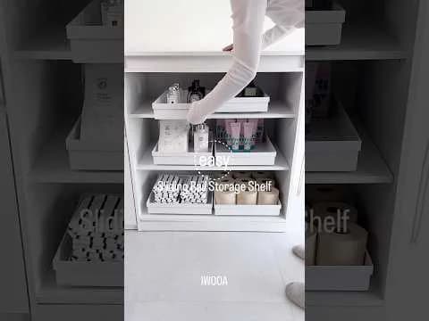 공간 맞춤 슬라이딩 레일 수납 선반