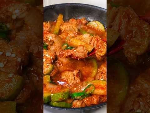 애호박 삼겹살 볶음